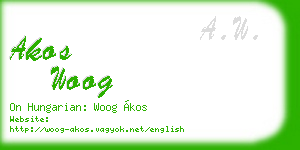 akos woog business card