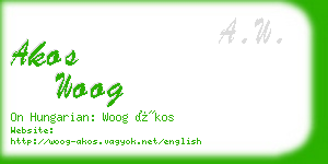 akos woog business card